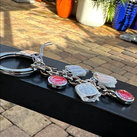 Coach Red and Silver Charm Keychain - Picture 2 of 11